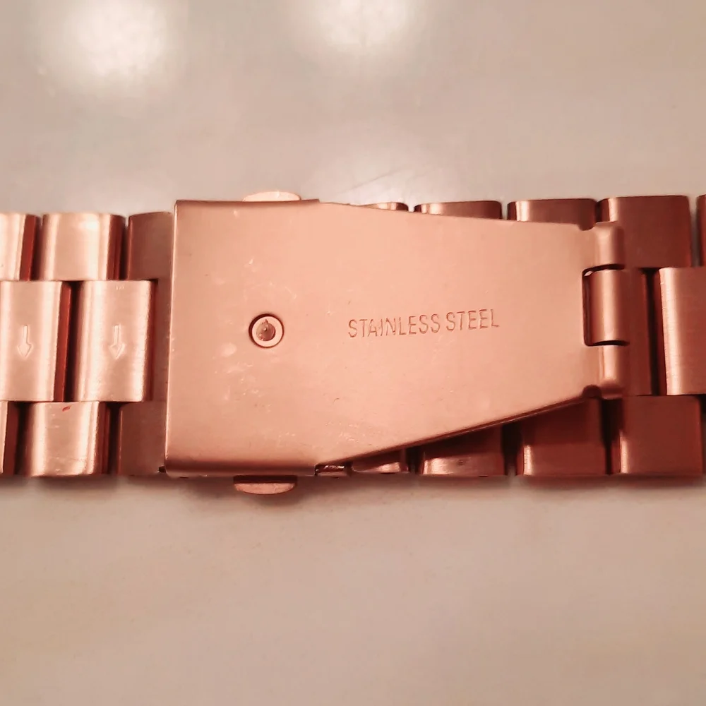 Rose Gold Premium Stainless Steel Smartwatch Band - Picture 8 of 15